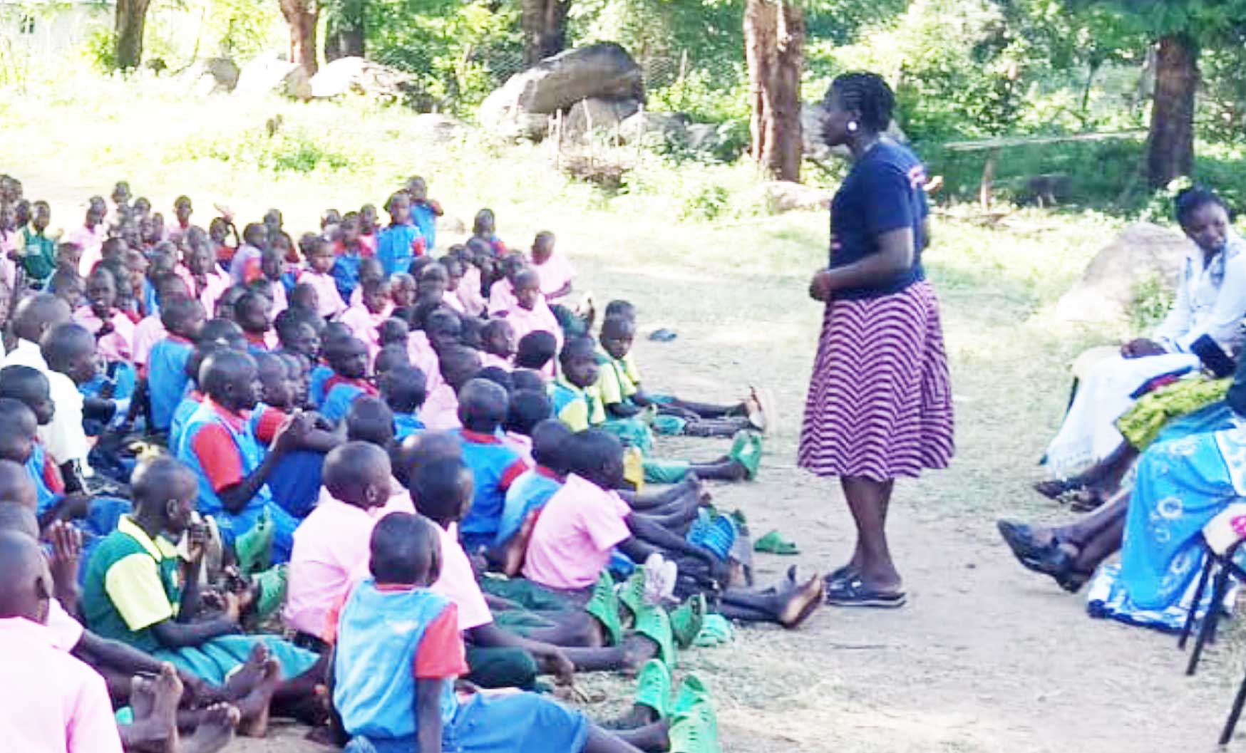Owner caring for a working animal